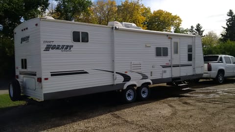 The Schmidt’s Keystone Hornet Hideout Towable trailer in Camrose