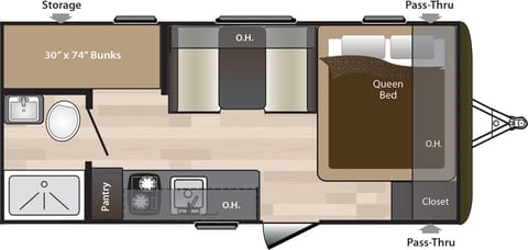 Floor plan of our trailer.