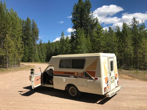 Datsun Chinook Gazelle 1977 Pop-Top Van aménagé in West Yellowstone