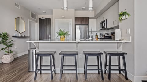 Teal and Pebble Grey Apartment in Santa Ana