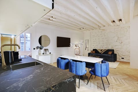 Sophistication in Blue Condo in Paris