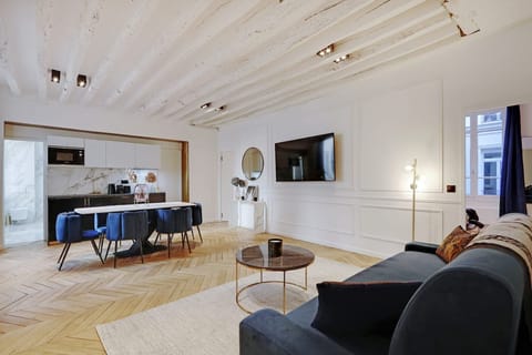 Sophistication in Blue Apartment in Paris