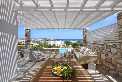 Sunlight On White Marble Apartment in Paros, Greece