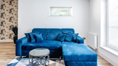 Midnight Blue & Velvet Apartment in Bristol