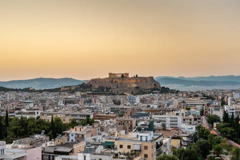 Sunset Over the Acropolis Apartment in Athens