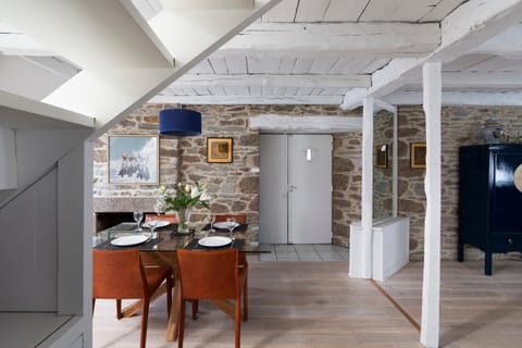 Stone Walls & White Apartment in St-Malo