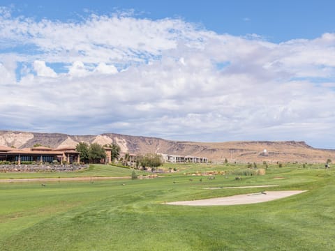 Just steps away from the back patio, you will enjoy scenic views and the beautiful 18th fairway.
