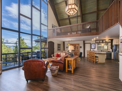 Sky View in the Rockies - Great Room with a loft above