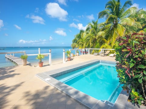 Community pool overlooking the dock