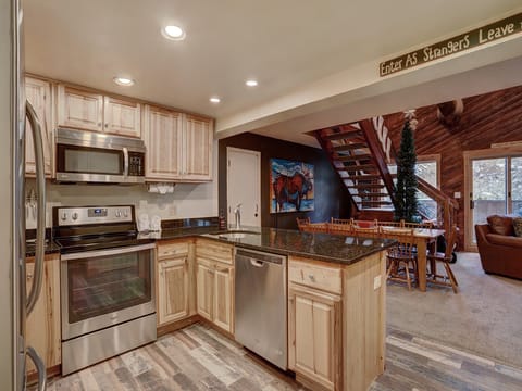 Open concept kitchen.