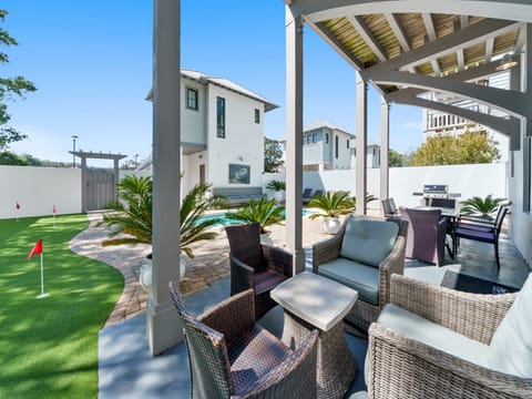 Winston At Rosemary | Outdoor Lounging Area | Putting Green | Private Pool | Outdoor Kitchen