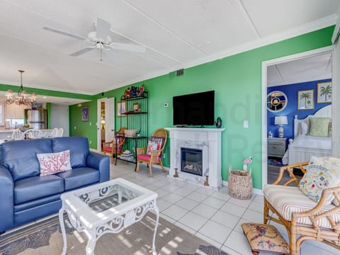 Living Room into Master Bedroom and Dining Area