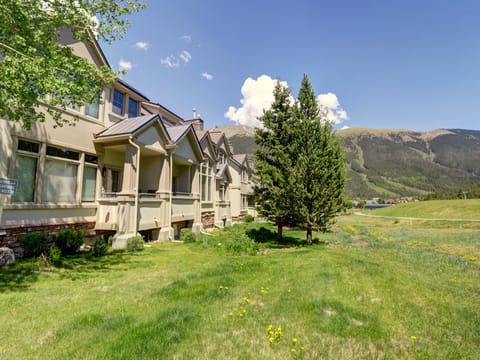 Elk Run backing up to the golf course in the summer, ski slopes in the winter.