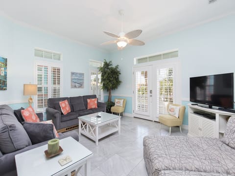 Charming coastal decor surrounds you in every inch of the home, providing a tropical escape!