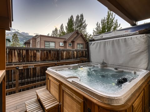 A private hot tub perfect for soaking!