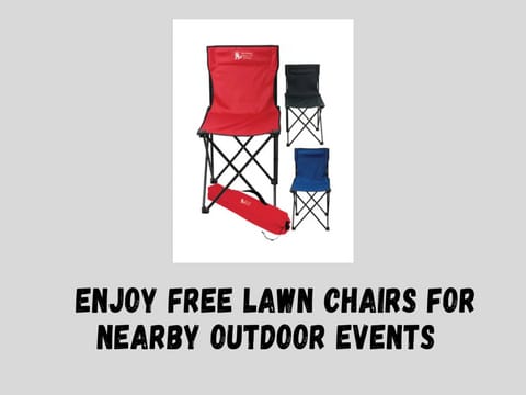 Enjoy live entertainment at the nearby park.  Four lawn chairs included for nearby outdoor events.