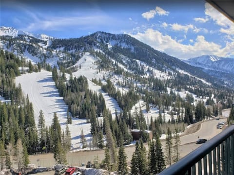 Breathtaking views of the ski slopes right outside of your window