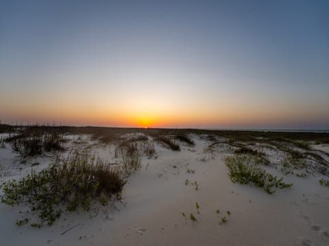 Shamrock Shores Dauphin Island West End Public Beach at Sunset