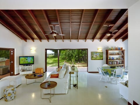 Church Point 2 - The spacious living area opens up onto the covered terrace