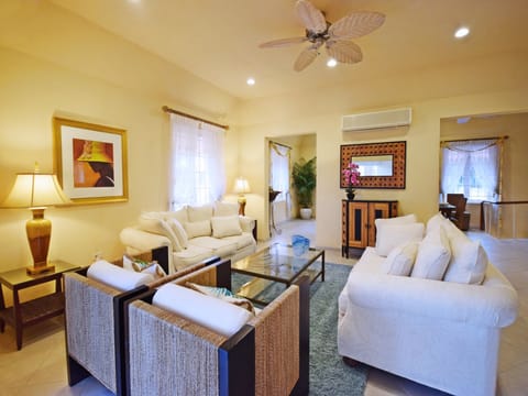 The comfortable AC formal living area