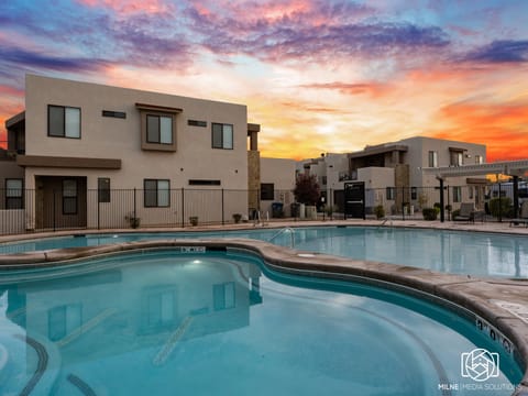 Community Pool at Dusk