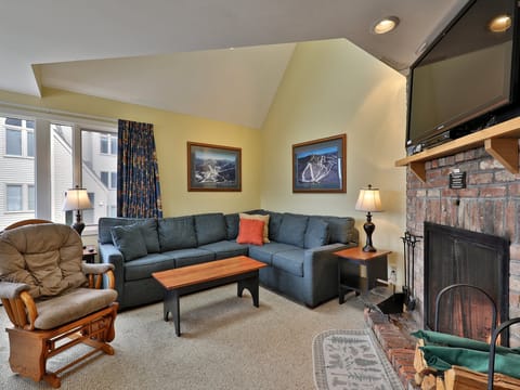 This Fall Line two bedroom condominium is located a short distance from skiing and golfing in Killington and features a cozy living area with wood burning fireplace.