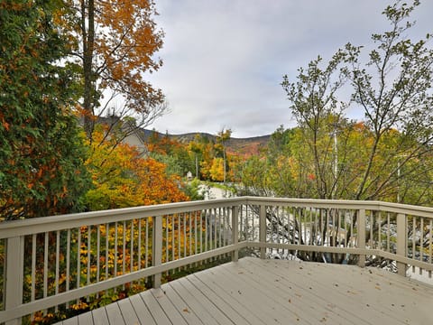 View toward Killington mountain from the fitness center patio