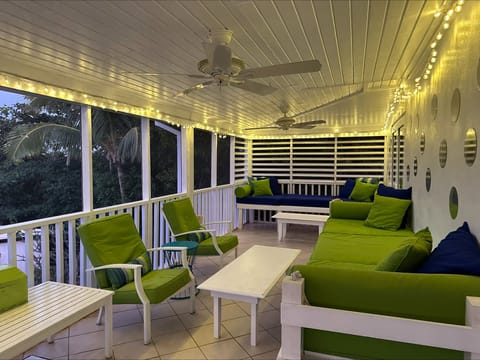Lounge area of our wonderful screen porch.