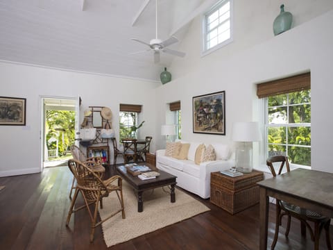 Living area of guest cottage