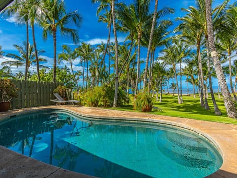 Private pool just off the living room and kitchen.