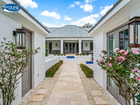 Beautiful Courtyard to home with view of Main House, and Carriage House