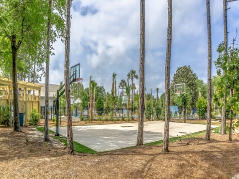 Watercolor Basketball Court