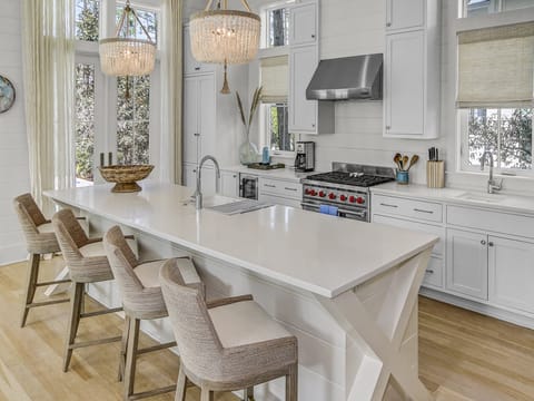 First Floor Kitchen with Stainless Steel Appliances and Large Center Island