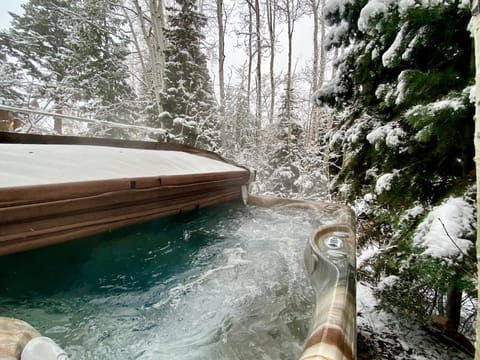 Enjoy your own private hot tub in a beautiful aspen grove