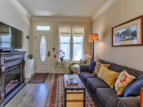 Living Room with HDTV and Electric Fireplace