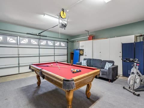 Pool Table in garage. Pine Mountain Lake Vacation Rental "The Nut House" - Unit 7 Lot 180.