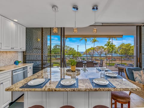 Ocean and Park VIEWS from Kitchen~ Lanai and Living room!