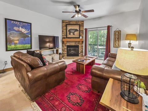 Cozy Living Room with Fireplace