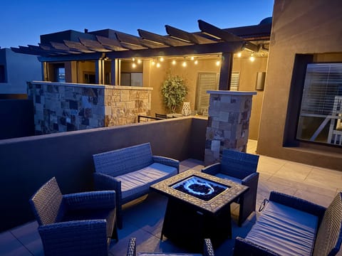 Balcony Patio and Fire Pit