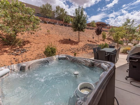 Back Patio Hot Tub View