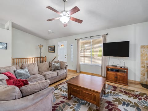 Living room with flat-screen tv.