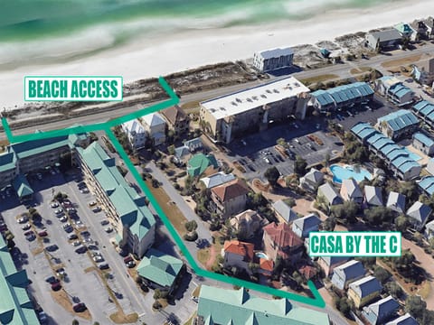 Casa by the C Beach access map