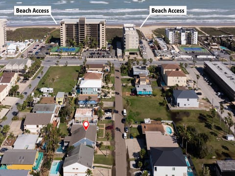 Aerial view of the property to your nearest beach access!