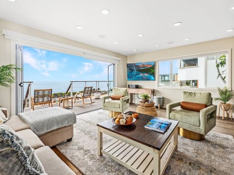 Sit down ocean views from the main living room!