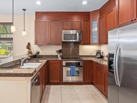Kitchen space with stainless steel appliances