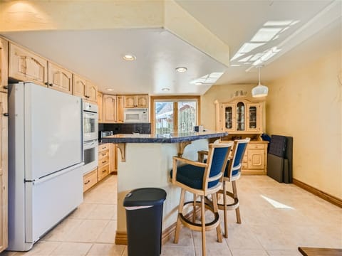 Large kitchen with double ovens