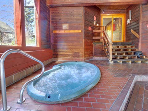 Indoor communal hot tub