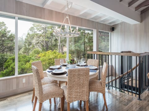 Great Room Dining area with Distant Ocean Views