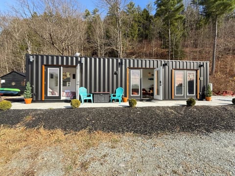 This is a one-bedroom container home with one full bath.