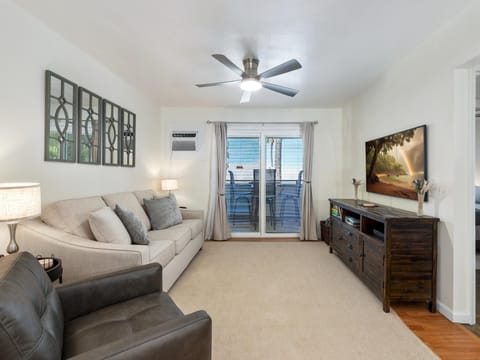 Modern living room with sleeper sofa